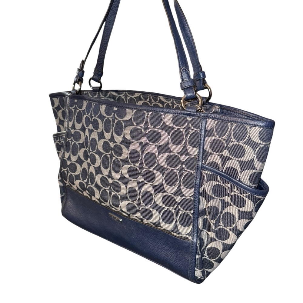 Coach Blue and Gray Women's Tote Bag - Picture 3 of 7